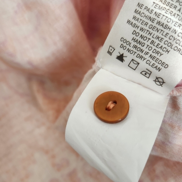 Rachel Zoe Pink Muti Print Linen Blouse - Picture 13 of 13